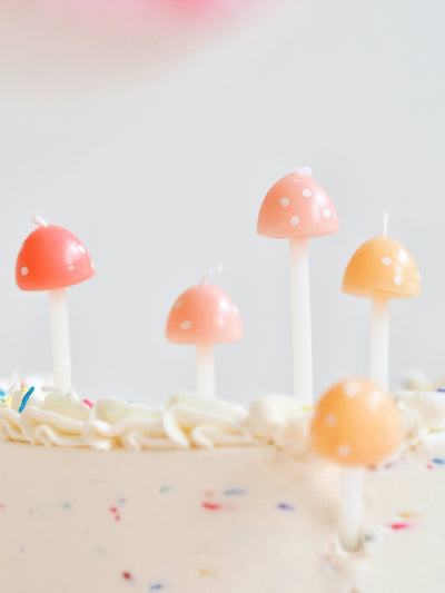 Mushroom Birthday Candles