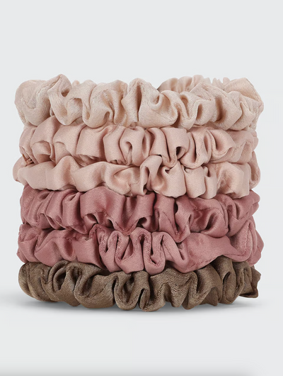 Petite Satin Scrunchies 6pc | Terracotta - The Cross Decor & Design