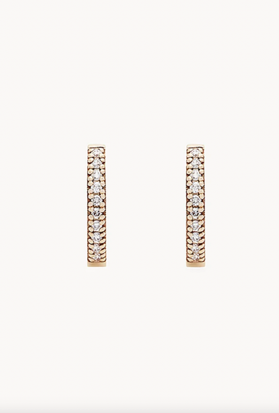 Shine on Diamond Huggies | 14K Gold - The Cross Decor & Design