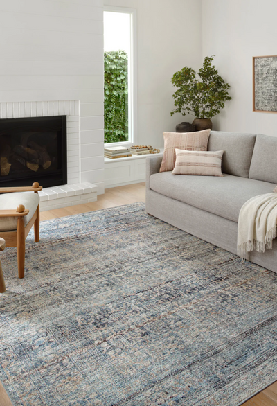 Billie Denim & Blush Rug - The Cross Decor & Design