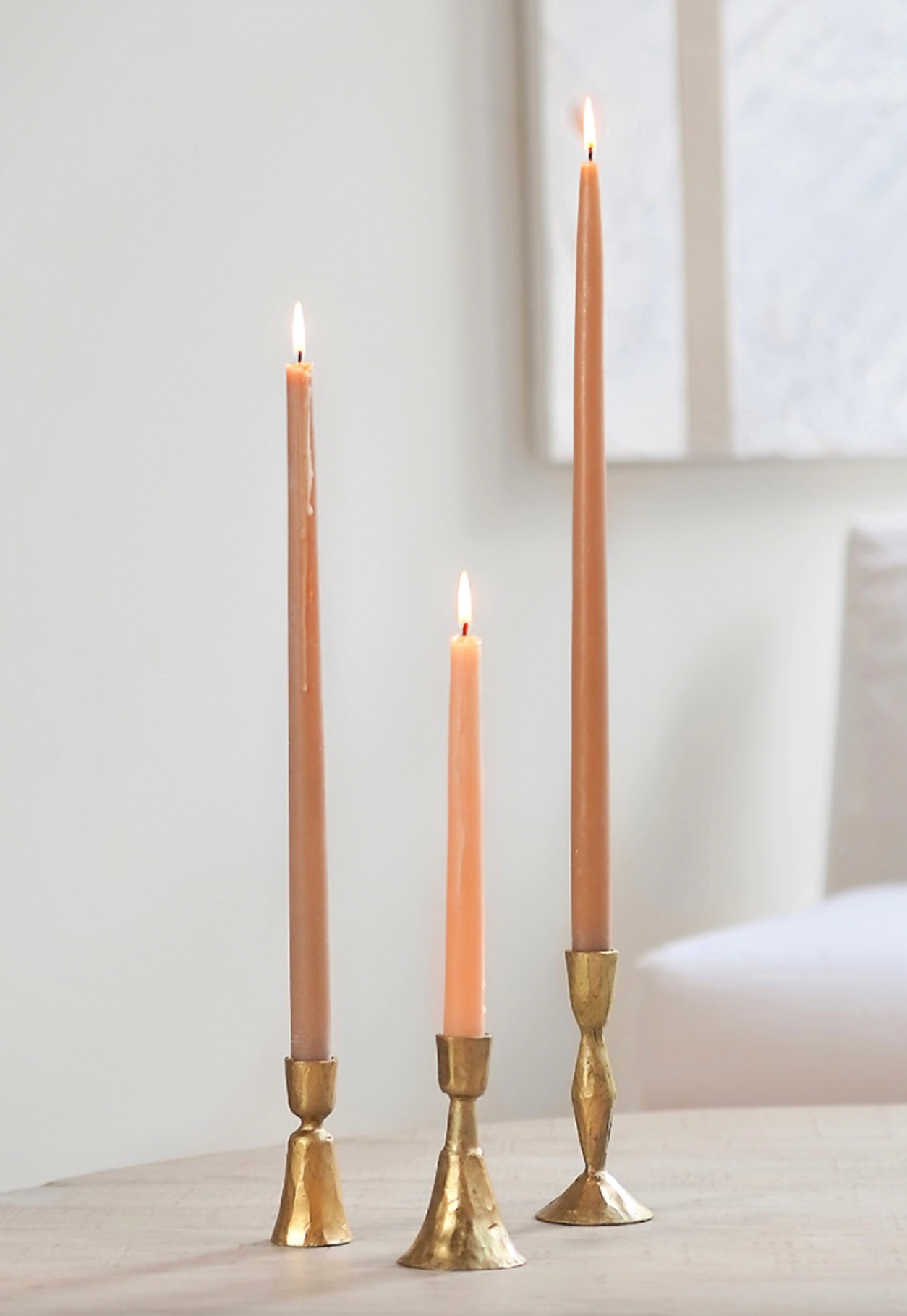 Gold Zora Forged Taper Holders - The Cross Decor & Design