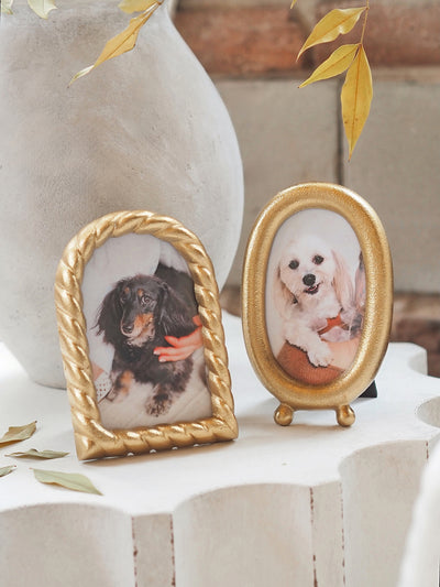 Brushed Brass Oval Mini Frame 3x4