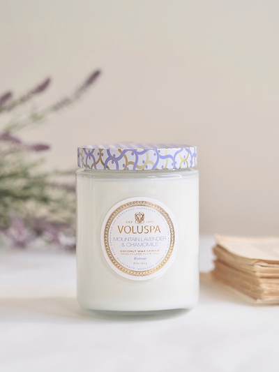 Mountain Lavender & Chamomile Glass Jar Candle | Large - The Cross Decor & Design