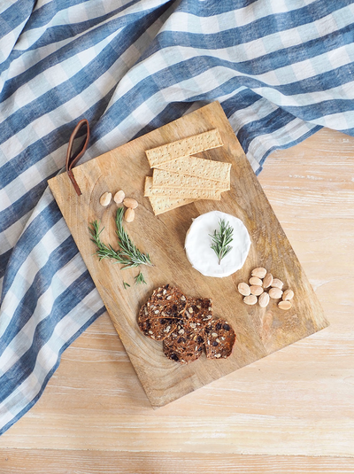 Cheyenne Cheese Board w/ Leather Handle - The Cross Decor & Design