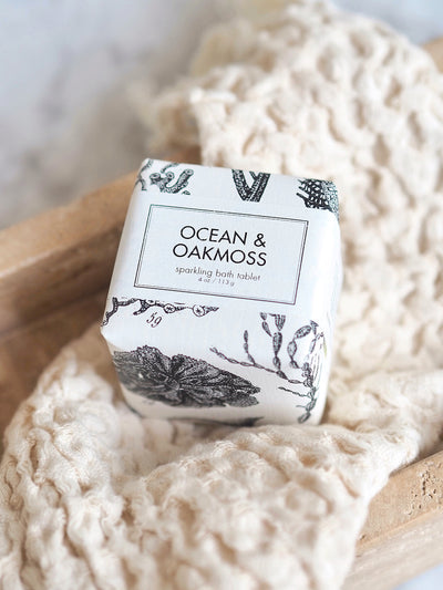 Ocean & Oakmoss Sparkling Bath Bomb - The Cross Decor & Design