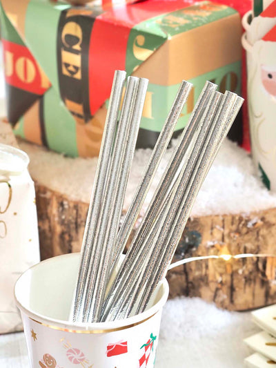 Silver Paper Straws