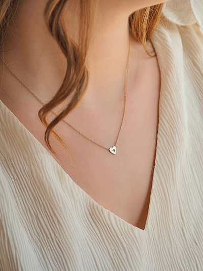 Starburst Heart Necklace | 14K Gold - The Cross Decor & Design