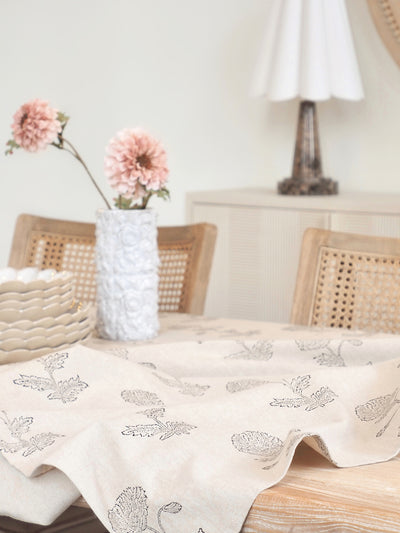 Flor Block Print Tablecloth - The Cross Decor & Design