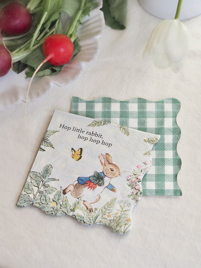 Peter Rabbit In The Garden Napkins | Small - The Cross Decor & Design