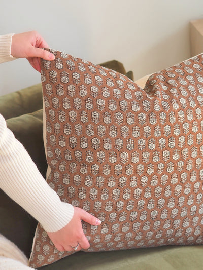 Tulsi Saffron Pillow | 22x22