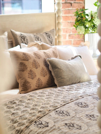 Vivian Scalloped Fog Pillow | 21x12
