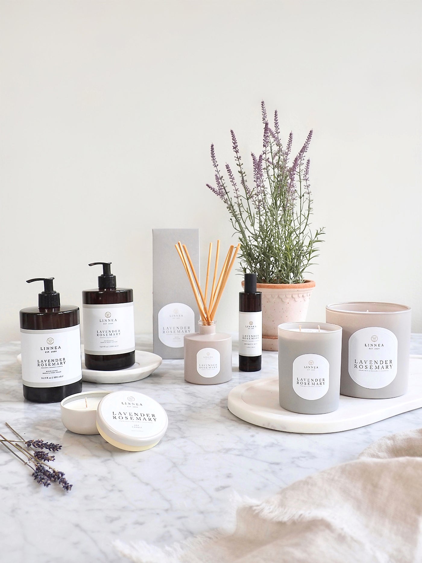 Lavender Rosemary 3 Wick Candle - The Cross Decor & Design