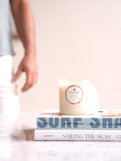 Suede Blanc Boxed Classic Candle - The Cross Decor & Design