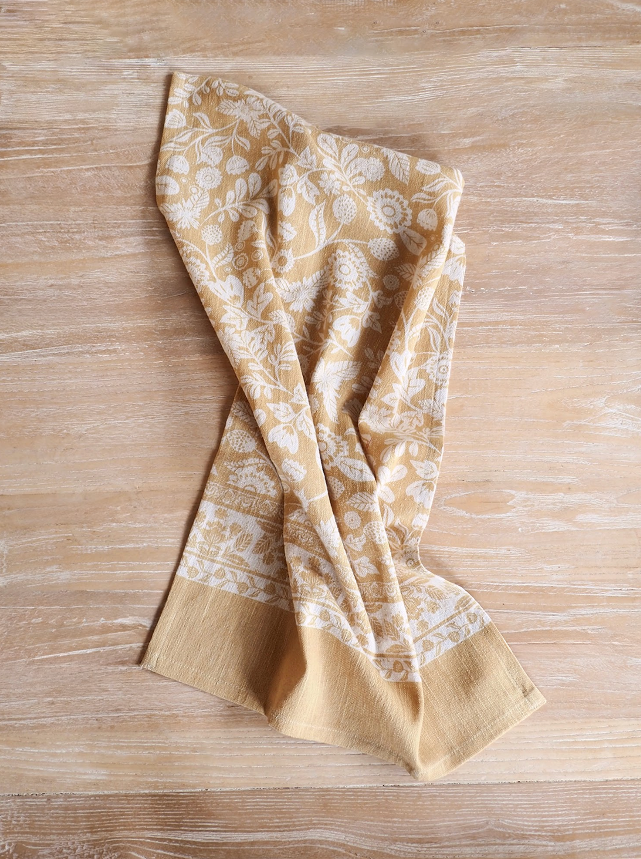 Yellow Floral Tea Towel - The Cross Decor & Design