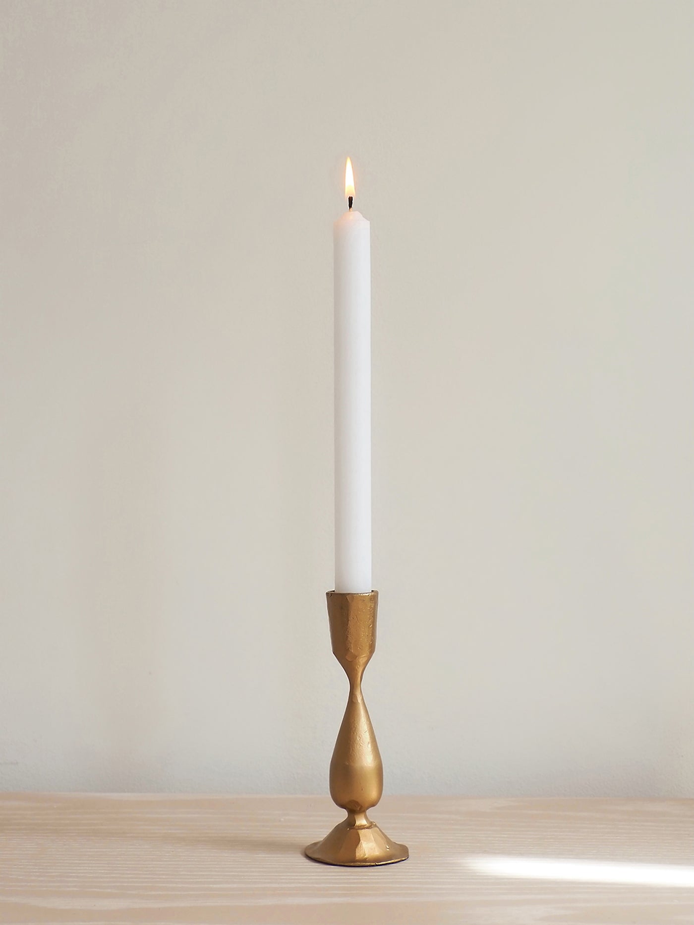 Twilight White Taper Candle 10"