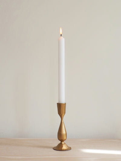 Twilight White Taper Candle 10"