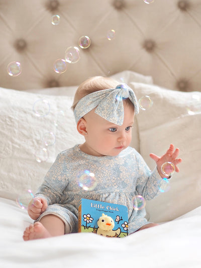 Blue Meadow Floral Headband 0-12M