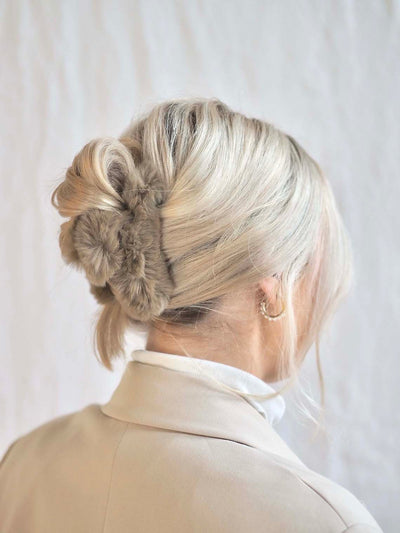 Fluffy Brown Hair Clip - The Cross Decor & Design