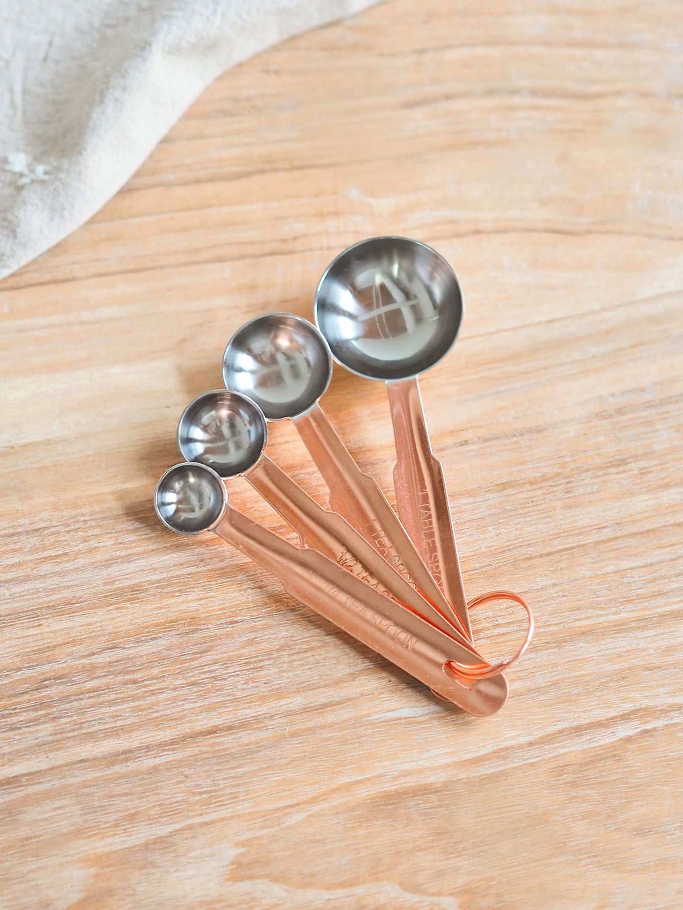 Copper Measuring Spoons Set - The Cross Decor & Design
