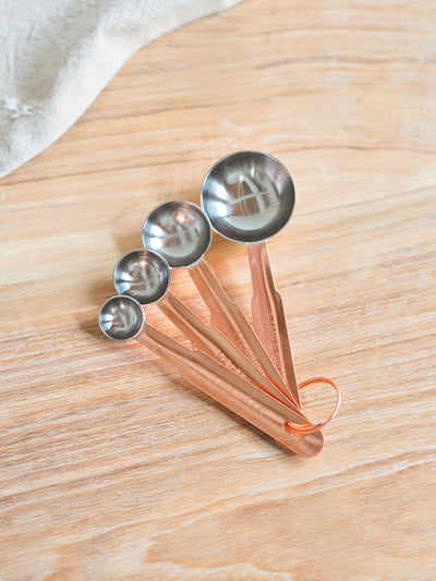 Copper Measuring Spoons Set - The Cross Decor & Design