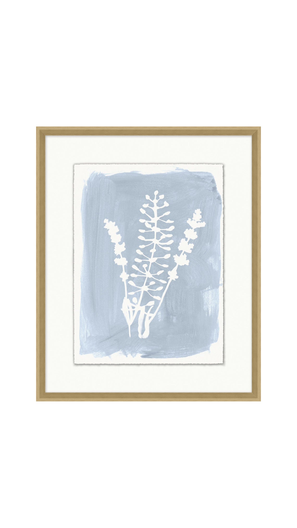 Floral Relief 5 Wood Frame | 22.25" x 27.25"