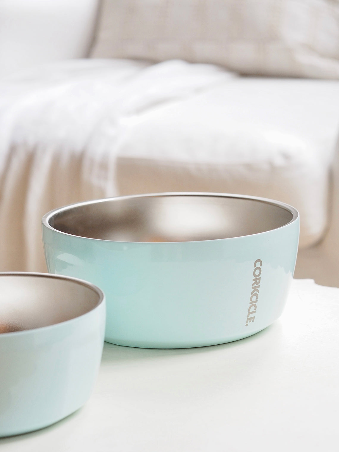 Powder Blue Dog Bowl - The Cross Decor & Design