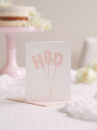 HBD Balloons Card