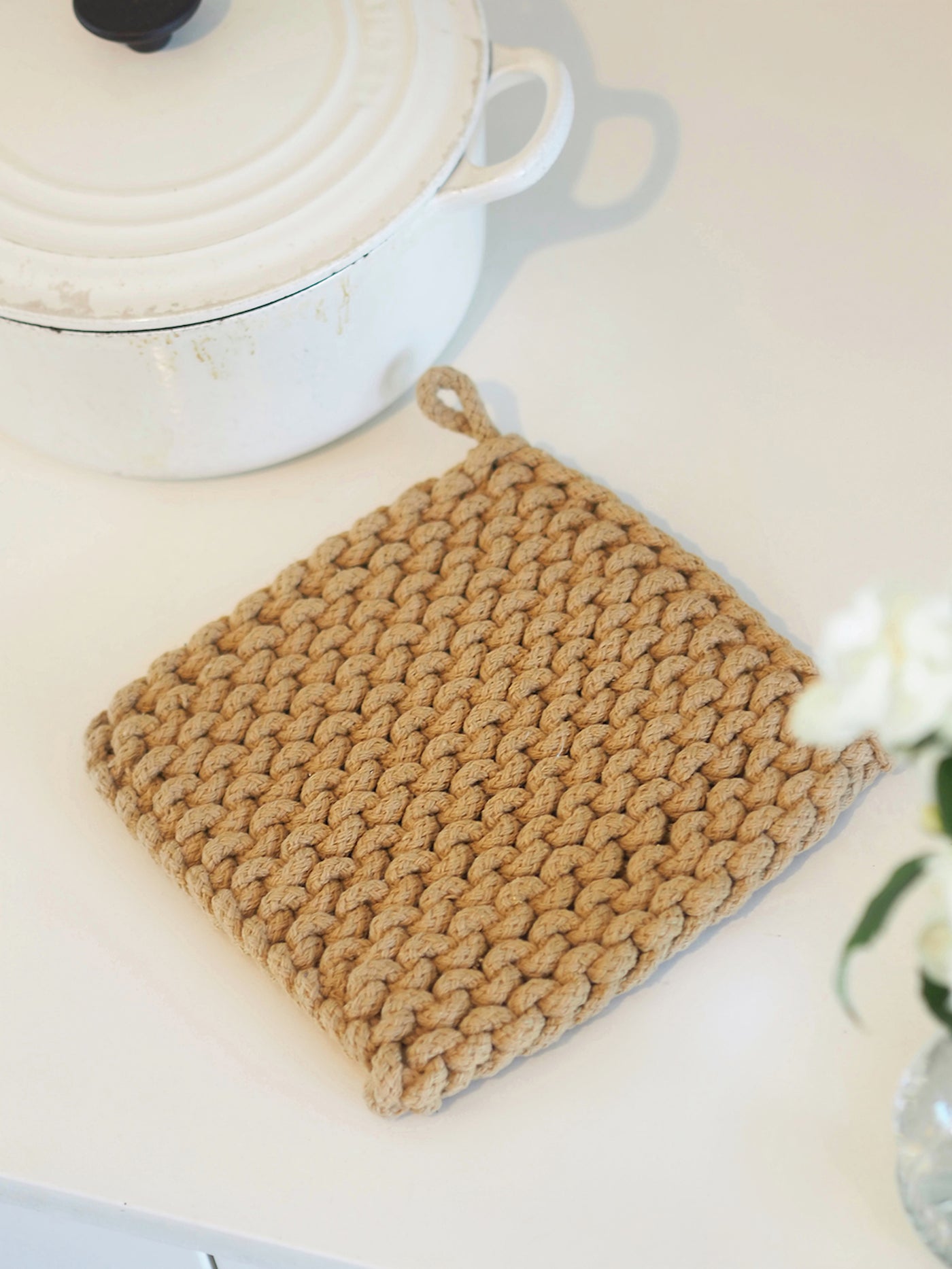 Crocheted Pot Holder - The Cross Decor & Design