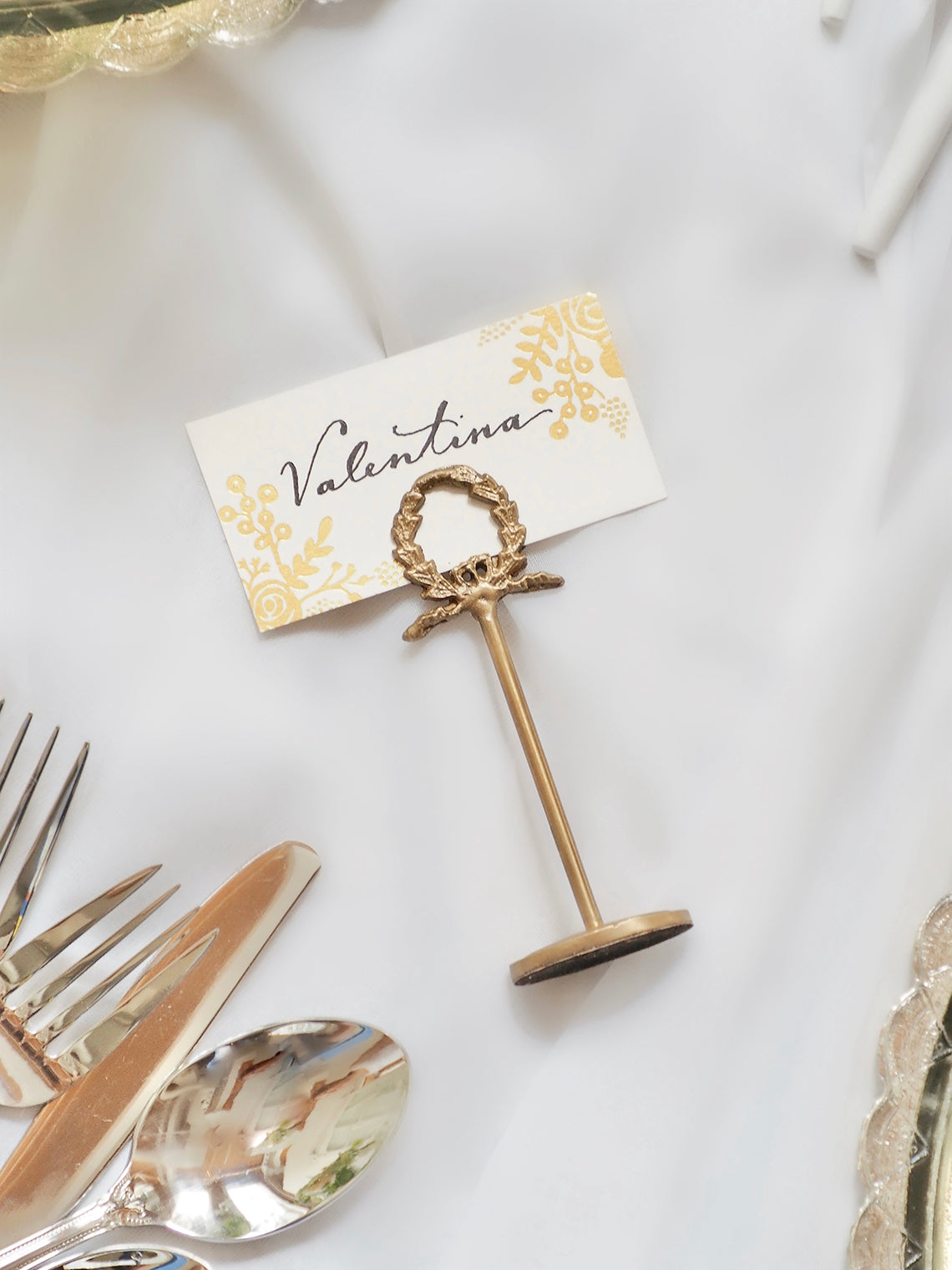 Gold Place Card Holder