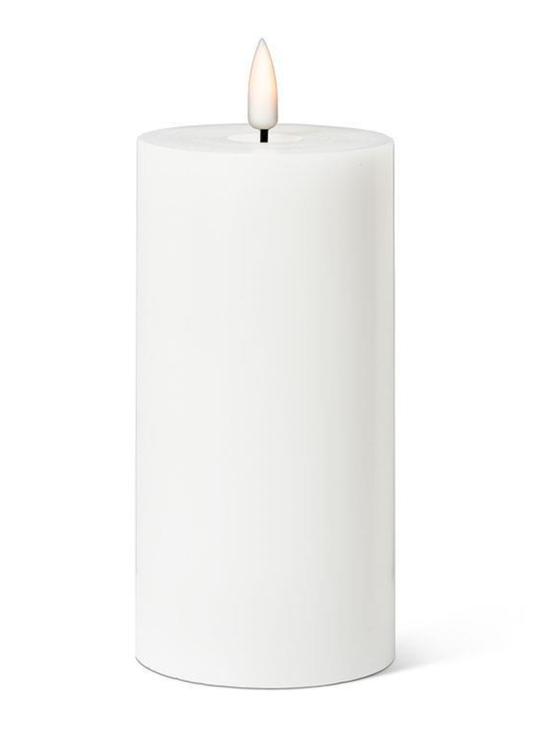 Battery Operated Pillar White Candle - The Cross Decor & Design