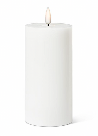 Battery Operated Pillar White Candle - The Cross Decor & Design