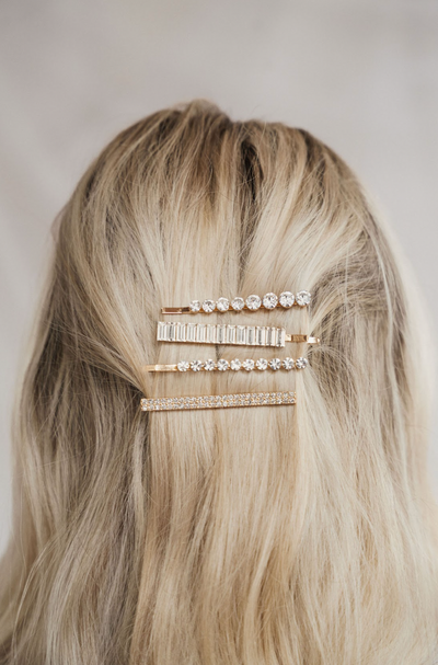 Variety Rhinestone Bobby Pin 4pc Set - The Cross Decor & Design