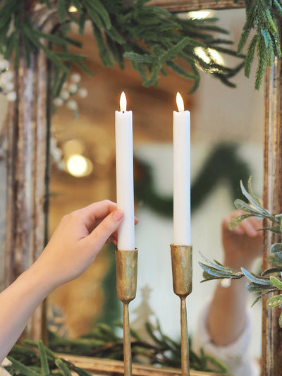 Battery Operated Taper Candle Set of 2 - The Cross Decor & Design