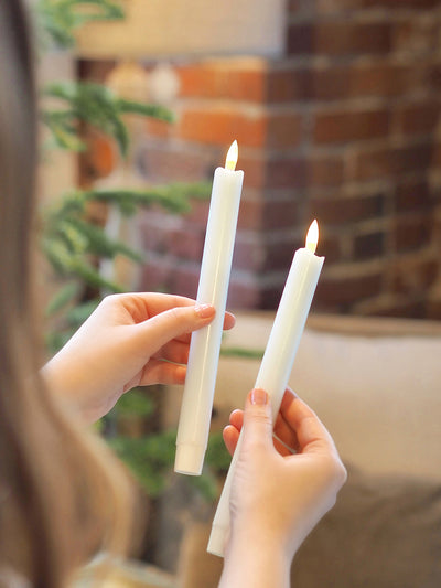 Battery Operated Taper Candle Set of 2 - The Cross Decor & Design