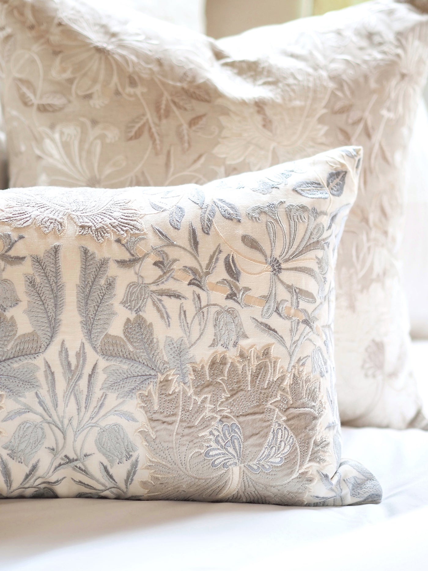 Josie Blue & Grey Pillow - The Cross Decor & Design