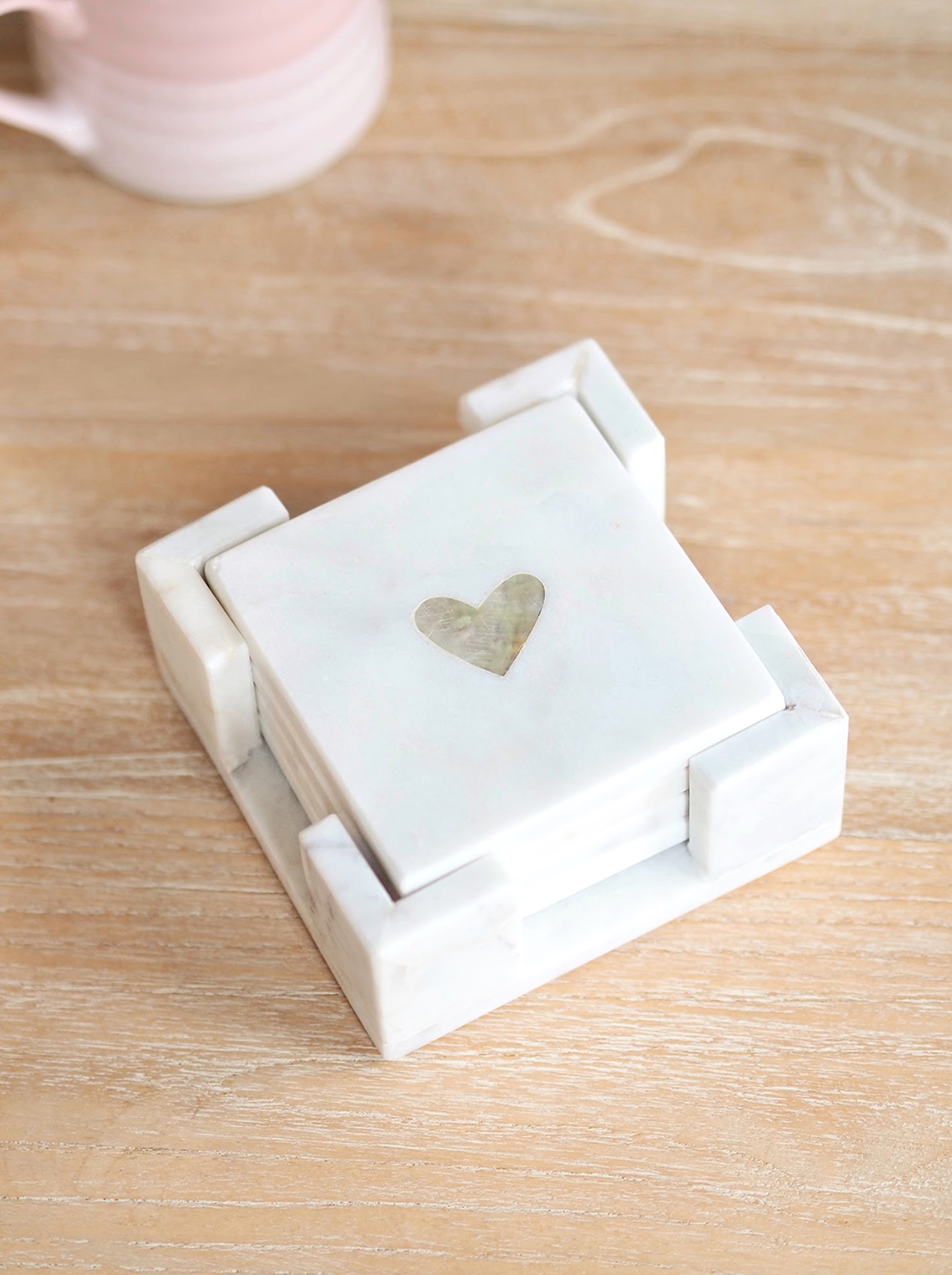 Corazon Marble Coaster Set - The Cross Decor & Design