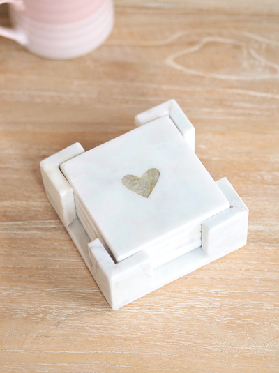 Corazon Marble Coaster Set - The Cross Decor & Design