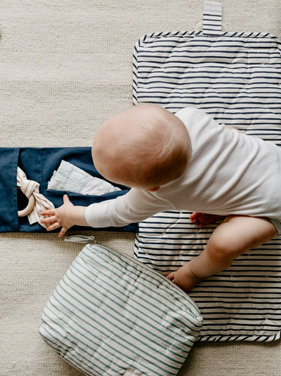 Navy Blue On the Go Portable Changing Pad - The Cross Decor & Design