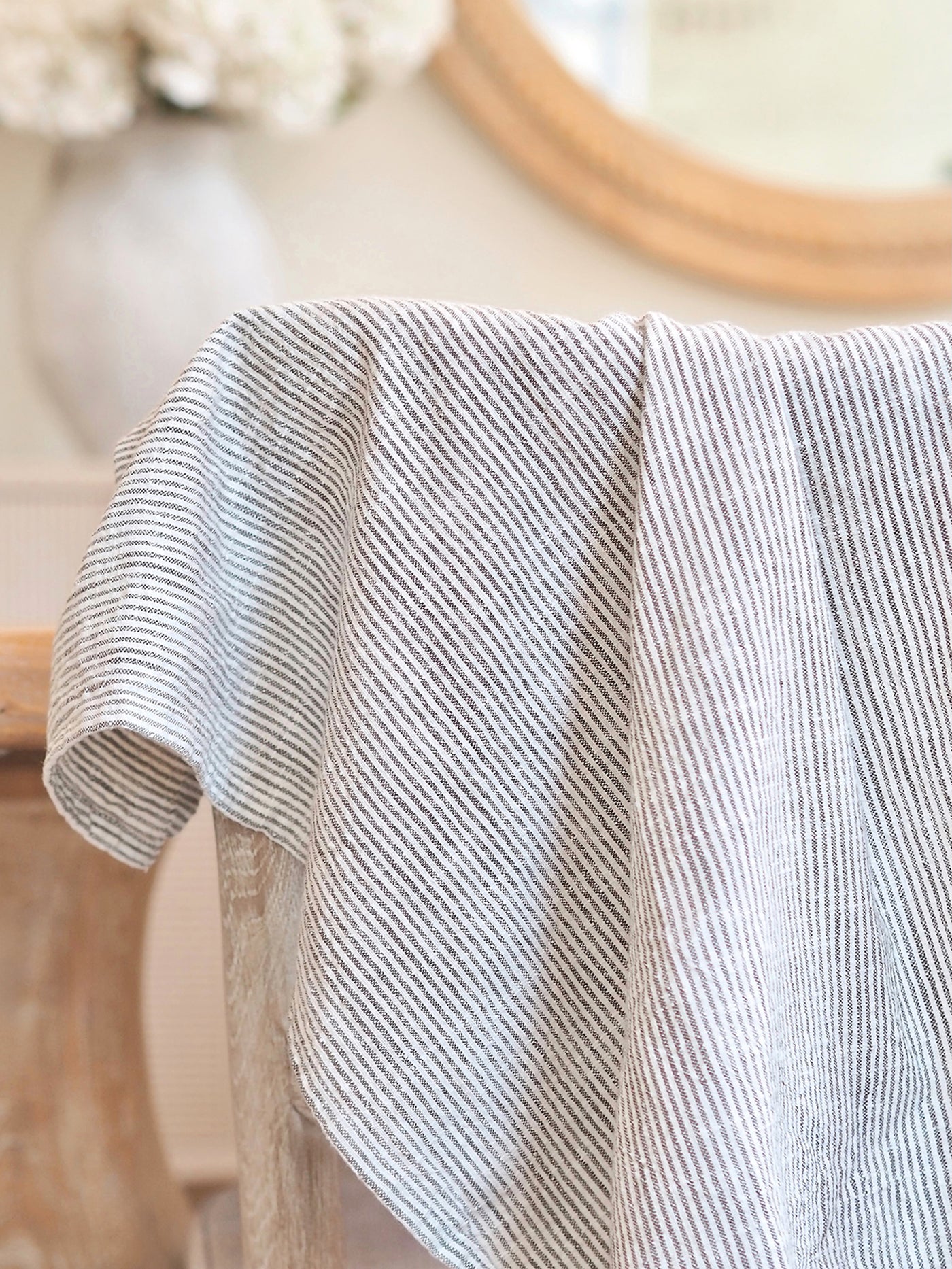 Chef Stripe Charcoal Tea Towel - The Cross Decor & Design