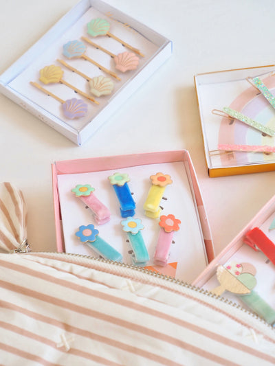 Enamel Daisy Hair Clips - The Cross Decor & Design