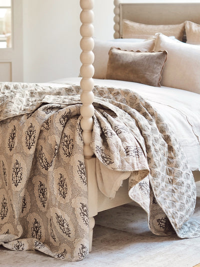 Winfleur Marigold Graphite Coverlet