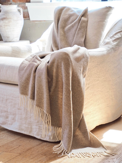 Juno Taupe Cashmere Throw - The Cross Decor & Design
