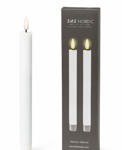 Battery Operated Taper Candle Set of 2 - The Cross Decor & Design