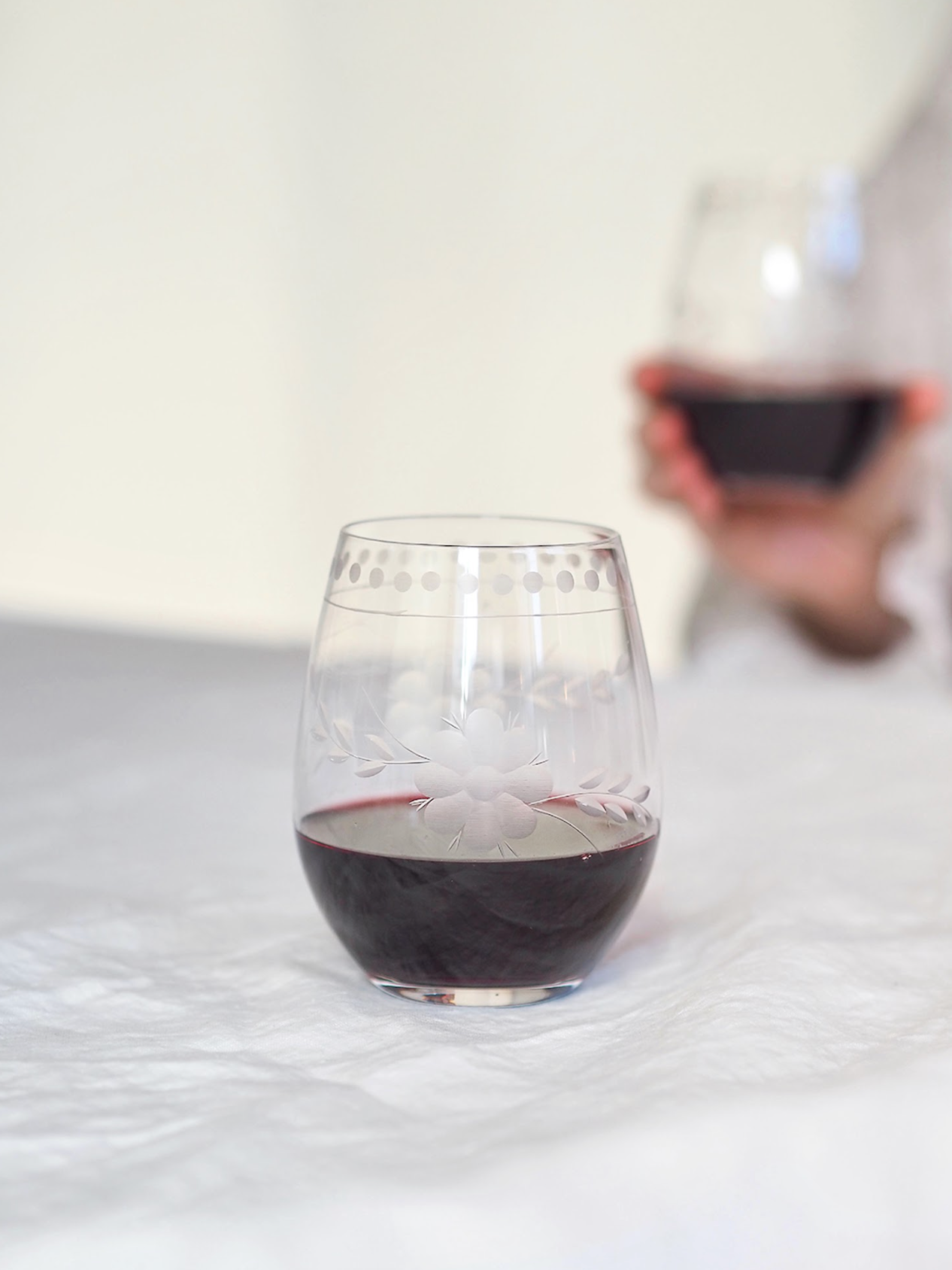 Belle Fleur Stemless Glass - The Cross Decor & Design