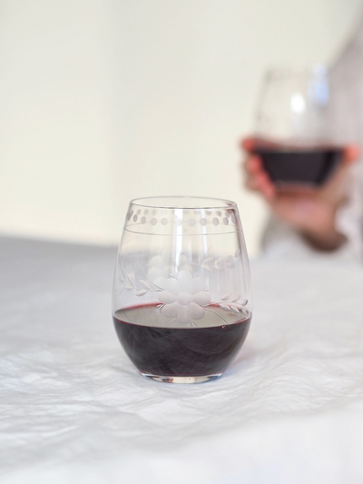 Belle Fleur Stemless Glass - The Cross Decor & Design