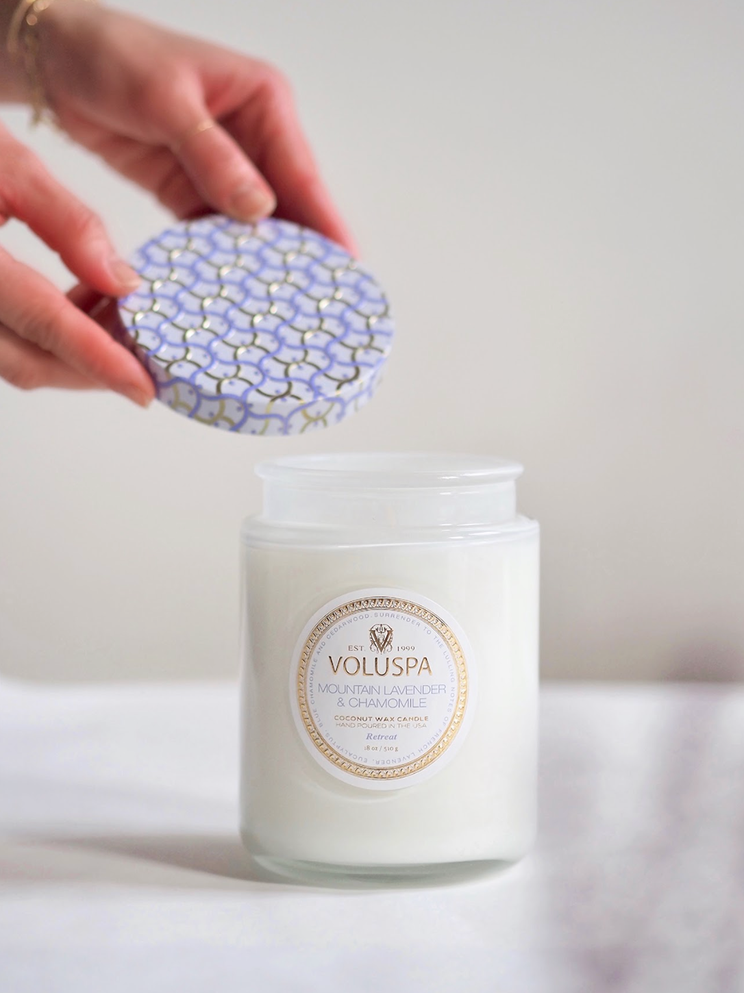Mountain Lavender & Chamomile Glass Jar Candle | Large - The Cross Decor & Design