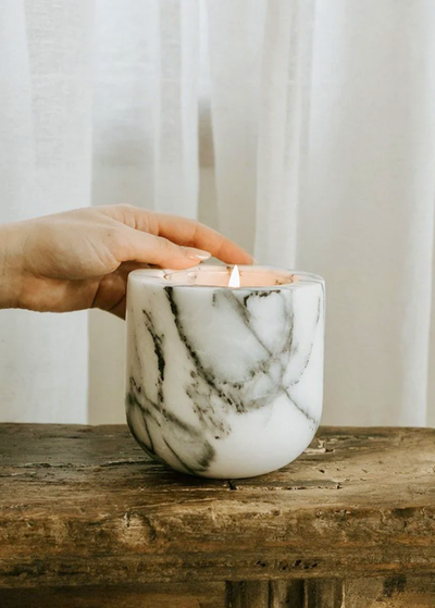 White Lilac Marble Vessel
