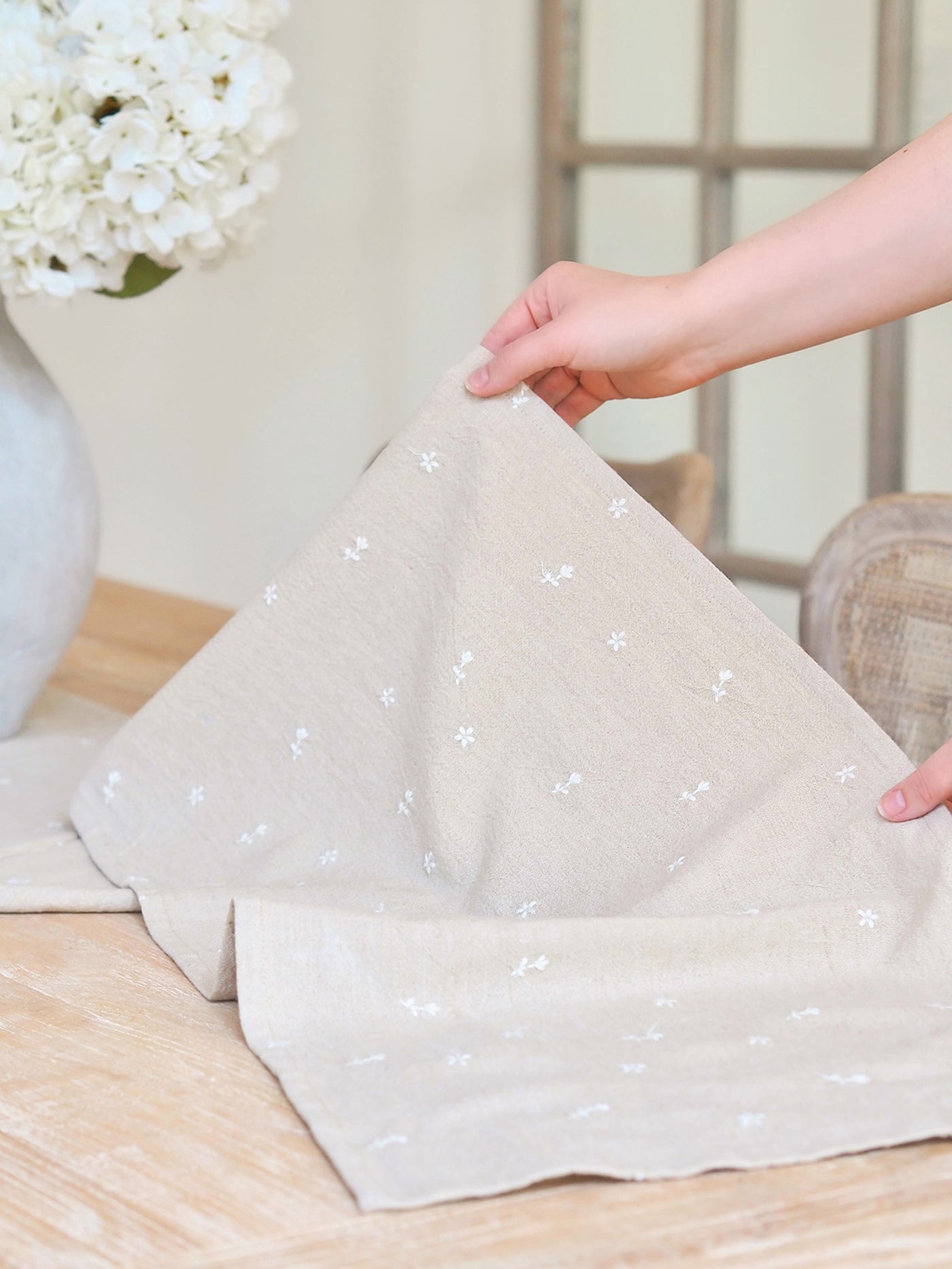 Embroidered Table Runner - The Cross Decor & Design