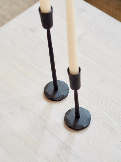 Luna Black Forged Taper Holder - The Cross Decor & Design