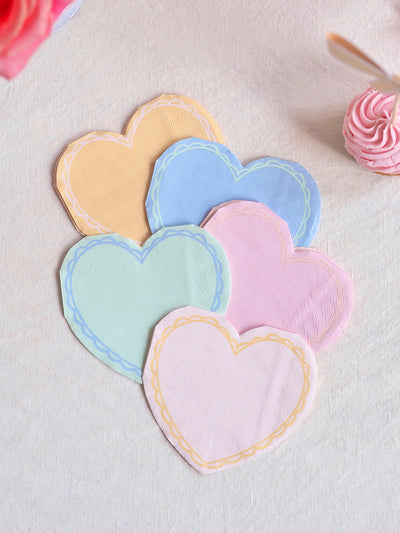Pastel Heart Napkins - The Cross Decor & Design
